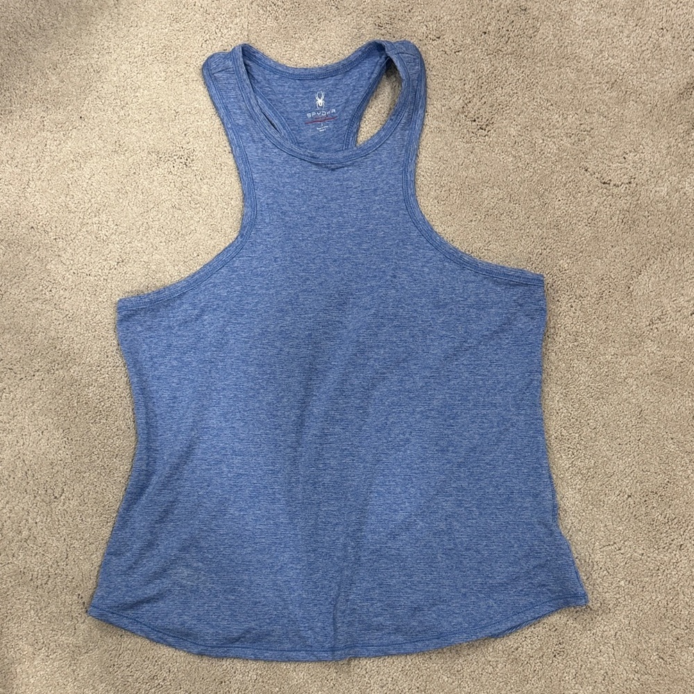 Spyder Women's Blue athletic racer back Tank Top
